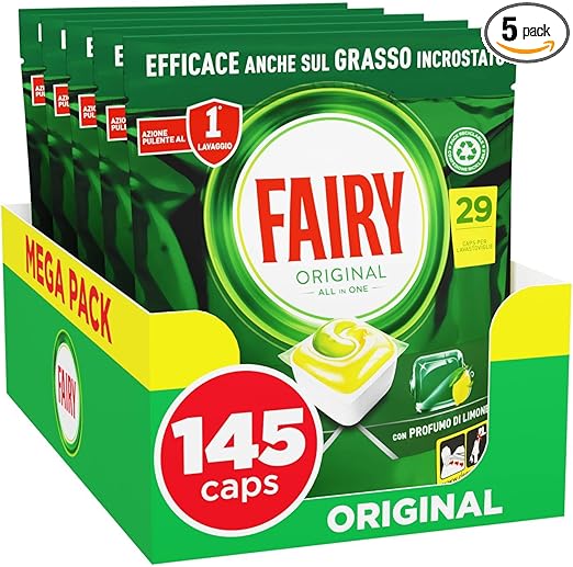 Fairy 145 Pastiglie Lavastoviglie: Pulizia e Brillantezza